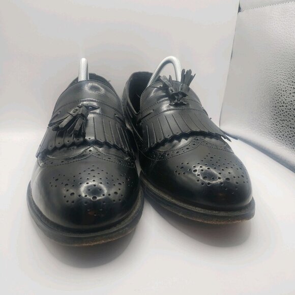 Bostonian Stockbridge Black Leather Tassel Slip On Loafer Men's Size 10D - Picture 2 of 7